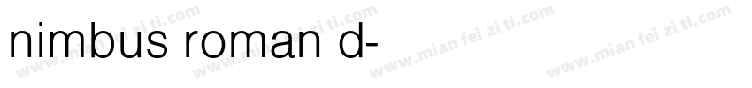 nimbus roman d字体转换